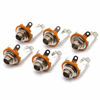 Picture of LOCHSOEL 6.35mm (1/4inch) Female Mono TS Socket Panel Mount Jacks, Patch Cables, Microphone Connector Adapter 6 Pack