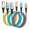 Picture of USB C Cable 10FT 3Pack Fast Charging Nylon Braided Long Type C Charger Cable for Samsung Galaxy S24 S23 S22 S21 S10 S9 S8 A02s A03s A11 A12 A13 A14 A21 A22 A32 A42 A53, Tablet, LG, Moto, TCL