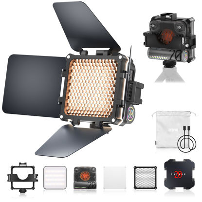 Picture of ZHIYUN FIVERAY M20 Combo Bi-Color Video Light [Official], 20W Portable Camera Photography Light, CRI 95+, 2700K-6500K,TLCI 97+, 4500mAh with 10 Light Effects, Support Magnetic Attraction and USB-C PD