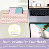 Picture of Macally Bluetooth Keyboard for Tablet | Wireless Keyboard for iPad | iPhone Keyboard (Multi-Device, Built-in Stand, Rechargeable) Easy to Use and Cute Portable Keyboard
