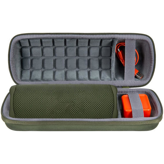 Picture of co2CREA Hard Travel Case Replacement for Flip 6 FLIP 5 Waterproof Portable Bluetooth Speaker (Green Case)