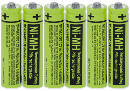 Picture of RocketBus 6-Pack BK-40AAABU Replacement 1.2V 400mAh Battery for Panasonic Cordless Phone System BK40AAABU