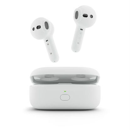 Picture of Amazon Echo Buds (2023 Release) | True Wireless Bluetooth 5.2 Earbuds with Alexa, audio personalization, multipoint, 20H battery with charging case, fast charging, sweat resistant | Glacier White