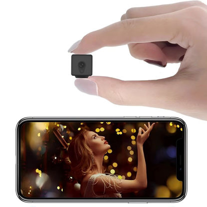 Picture of Mini Home 4K Camera Wireless WiFi Security Camera Body Indoor Outdoor Cameras,Small Home Portable Video Nanny Pet Dog Camera Remote Viewing for Security with APP, Night Vision,Motion Detection