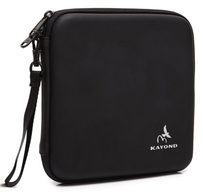 Picture of KAYOND® Portable Hard Carrying Travel Storage Case for External USB, DVD, CD, Blu-ray Rewriter/Writer and Optical Drives (Black)