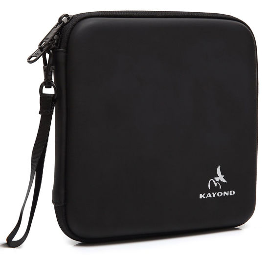 Picture of KAYOND® Portable Hard Carrying Travel Storage Case for External USB, DVD, CD, Blu-ray Rewriter/Writer and Optical Drives (Black)