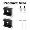 Picture of 2 Pack Cold Shoe Mount Adapter, Aluminum Alloy Cold Shoe Bracket with 1/4" Screw & Hex Wrench Accessories Compatible with DSLR Camera Cage Rig Flash LED Light Monitor Microphone