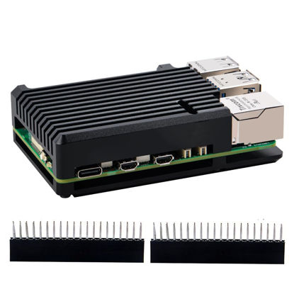 Picture of GeeekPi Aluminum Heatsink Case for Raspberry Pi 5, Aluminum Alloy Armor Case, Passive Cooling Case for Raspberry Pi 5 4GB/8GB (Raspberry Pi NOT Included)
