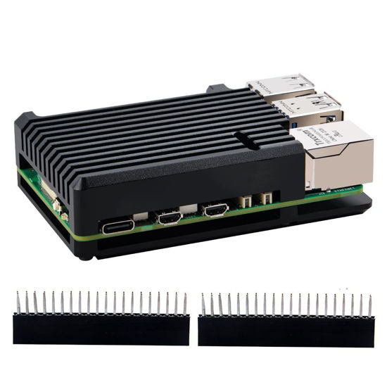 Picture of GeeekPi Aluminum Heatsink Case for Raspberry Pi 5, Aluminum Alloy Armor Case, Passive Cooling Case for Raspberry Pi 5 4GB/8GB (Raspberry Pi NOT Included)