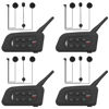 Picture of GaiRen V4 Plus Motorcycle Bluetooth Helmet Intercom Headset, 4 Rides Group Communication System for Motorcycling Soccer Referees Skiing ATV/Off Road (4 Pack)