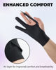 Picture of AmberVec Drawing Glove Right Left Hand, Palm Rejection Digital Art Glove for Tablet iPad, Sketching Drawing Gloves with Two Finger, Gifts for Animators and Digital Artists, [2 Pack] Size L