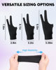 Picture of AmberVec Drawing Glove Right Left Hand, Palm Rejection Digital Art Glove for Tablet iPad, Sketching Drawing Gloves with Two Finger, Gifts for Animators and Digital Artists, [2 Pack] Size L