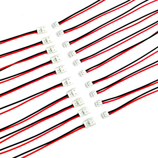 Picture of Babaobox 10pairs 24AWG JST ZH1.5mm 2PIN Micro Electrical Male and Female Connector Plug with 150mm Wire Cables