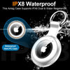 Picture of 4 Pack,IPX8 Waterproof Airtag Holder for Apple Air Tags with Air Tag Keychain,Shockproof GPS Cover [Anti-Scratch] [PC+Silicone] Air-Tag Item Finders Case for Pets,Kids,Luggages-White/White/Black/Black