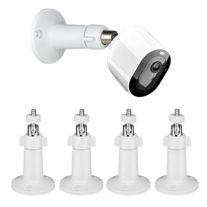 Picture of Wall Mount for All Arlo Camera, Arlo Pro, Arlo Pro 2, Arlo Pro 3,Arlo Ultra, Arlo Essential, eufyCam E/2C, Ultra/Ultra 2, & Others - Ring Stick Up Cam Battery with 1/4 Screw Head (4pack)