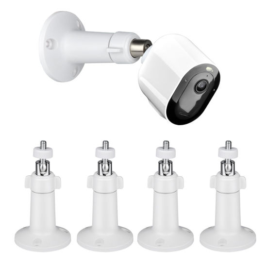 Picture of Wall Mount for All Arlo Camera, Arlo Pro, Arlo Pro 2, Arlo Pro 3,Arlo Ultra, Arlo Essential, eufyCam E/2C, Ultra/Ultra 2, & Others - Ring Stick Up Cam Battery with 1/4 Screw Head (4pack)