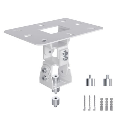 Picture of XINLEI Mini Projector Ceiling Mount Stand Adjustable Wall Mount Hanger Bracket for Mini Projector with 2 Free Adapters, White PR14MINIW
