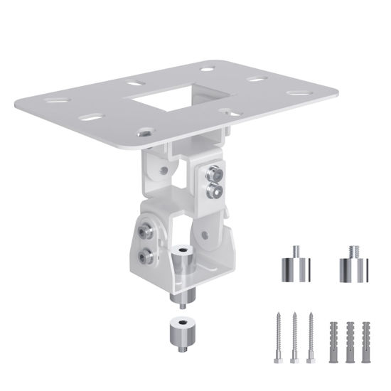 Picture of XINLEI Mini Projector Ceiling Mount Stand Adjustable Wall Mount Hanger Bracket for Mini Projector with 2 Free Adapters, White PR14MINIW