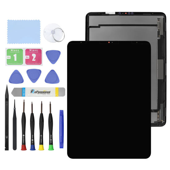 Picture of 11" New Screen Replacement for iPad Pro 11 2nd Gen A2068 A2230 A2228 A2231 (2020) LCD Display Touch Glass Screen Digitizer Panel Assembly Replacement Part with Tools