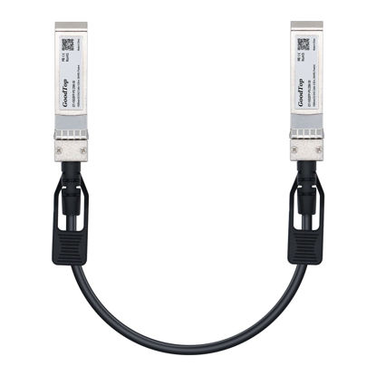 Picture of GoodTop 10G SFP+ Twinax Cable, Direct Attach Copper(DAC) Passive Cable, 0.25m (0.82ft),compatible with Cisco,Mikrotik, Intel, Fortinet, Netgear, D-Link, Supermicro, TP-Link