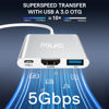 Picture of Usbc to Hdmi Adapter with 4k Hdmi，3 in 1type C to Hdmi Adapter Hdmi to USB C Adapter with 100w Pd USB 3.0 Port with OTG USB Hub for Laptop，Mac Ipad Pro MacBook Chromebook iPhones 15 16, Tablets