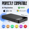 Picture of YOTUO Portable External Hard Drive Storage Expansion Mobile HDD USB 3.0 for PC, Mac, Desktop, Laptop, PS4, PS5, PlayStation, Xbox One X/S, Xbox 360, Xbox Series X/S, Office & Game (Black, 320GB)