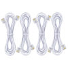 Picture of Yumiwoow 6.6Ft Telephone landline Extension Cord Cable Cord with Standard RJ-11 6P4C Plug (4Pack-6.6Ft-White)