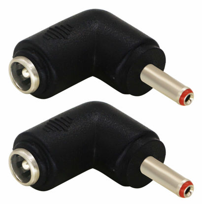 Picture of zdyCGTime DC 3.5x1.35mm Male 90 Degree Angle to DC5.5x2.1mm Female Adapter 5 Volt DC Barrel Power Jack Charging Cable Connector for Tablet (DC 3.5x1.35mm)(2pack)