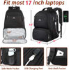 Picture of MATEIN Lunch Backpack for Men Work, 17 Inch Insulated Cooler Backpack Lunch Box with USB Charging Port, Water Resistant Laptop Backpack Computer Bag Meal Prep Backpack for Picnic College Travel, Black