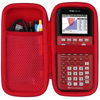 Picture of Lebakort Hard Case Compatible with Texas Instruments TI-84 Plus CE/TI-84 Plus/TI-Nspire CX II CAS/TI-Nspire CX II/TI-83 Plus/TI-89 Titanium/TI-85 / TI-86 Color Graphing Calculator (Radical Red)