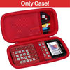 Picture of Lebakort Hard Case Compatible with Texas Instruments TI-84 Plus CE/TI-84 Plus/TI-Nspire CX II CAS/TI-Nspire CX II/TI-83 Plus/TI-89 Titanium/TI-85 / TI-86 Color Graphing Calculator (Radical Red)