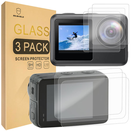 Picture of Mr.Shield Screen Protector compatible with AKASO Brave 7 LE Camera [3+3PCS] [Front+Back] [Tempered Glass] [Japan Glass with 9H Hardness]