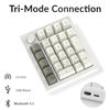 Picture of Keychron Q0 Max Wireless Custom Mechanical Numpad, 2.4 GHz/Bluetooth 5.1/Wired QMK Number Pad, RGB Hot-Swappable with Gateron Red Switch for Laptop Mac Windows Linux - White
