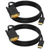 Picture of Seefeful (in) DisplayPort to (Out) VGA Adapter DP to VGA Cable Male to Male Gold-Plated for Computer, Laptop,Monitor, TV, Projector (NOT Bidirectional,) (3 Feet / 2PACK)