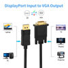 Picture of Seefeful (in) DisplayPort to (Out) VGA Adapter DP to VGA Cable Male to Male Gold-Plated for Computer, Laptop,Monitor, TV, Projector (NOT Bidirectional,) (3 Feet / 2PACK)