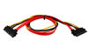 Picture of zdyCGTime 22-pin (7+15) Sata Male to Female Data and Power Combo Extension Cable - Slimline Sata Extension Cable M/f - 20inch (50cm)