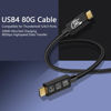 Picture of USB4 Cable, with Thunderbolt 5 Cable, 240 W Charging Cable, 80 Gbps Data Cable, gen4 cable,16K@60Hz 4K120Hz HDR, USB C to USB C Cable, for Hub, Dock, M2, M3, SSD, Laptops, Monitor (TB5 80G 240W 0.5M)