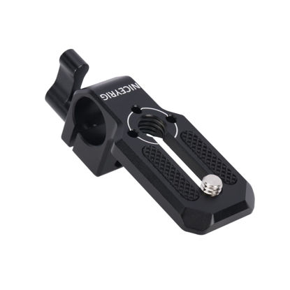 Picture of NICEYRIG 15mm Single Rod Clamp to Monitor Mount EVF Mount with Mini Plate, 3/8'' ARRI Locating Hole - 596