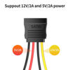 Picture of XANHAM 2-Pack 7.8 Inch 4 Pin Molex to SATA Splitter Power Cable, IDE 4Pin Male to SATA 15 Pin Female Y-shape Power Adapter Cable