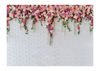 Picture of LTLYH 7x5ft Valentine's Day Backdrop Tea Party Backdrop White Brick Wall Flowers Backdrop Wedding Bridal Shower Birthday Party Banner Supplies 134