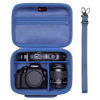 Picture of XANAD Camera Case Compatible with Canon EOS Rebel T7 / R100 / R50 / R6 Mark II / R8 / T100, Sony, Nikon DSLR Camera, Lens, Tripod, with 4 Pieces of Dividers and Shoulder Strap(Blue)