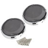 Picture of KZMPMT 1 Pair 6.5" Saddlebag Lid Speaker Grill Cover Fits for 1983-2023 Harley Touring Road King Road Glide Street Glide Electra Glide Ultra Limited (Chrome)