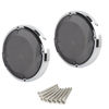Picture of KZMPMT 1 Pair 6.5" Saddlebag Lid Speaker Grill Cover Fits for 1983-2023 Harley Touring Road King Road Glide Street Glide Electra Glide Ultra Limited (Chrome)