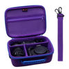 Picture of XANAD Camera Case Compatible with Canon EOS Rebel T7 / R100 / R50 / R6 Mark II / R8 / T100, Sony, Nikon DSLR Camera, Lens, Tripod, with 4 Pieces of Dividers and Shoulder Strap(Purple)