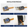 Picture of PinQiongZhe Micro SD to Micro SD Card Extension Cable TF Card Adapter Flexible Male to Female Extension Cord(3.9in/10cm)