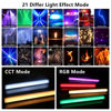 Picture of 2 Pack RGB Led Video Light Stick Wand, Obeamiu 2600-9600K Photography Lighting, 5000mAh Rechargeable Battery, 21 Lights Effect for Video Conference Shooting YouTube Studio, Live Game Streaming, Vlogg