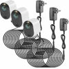 Picture of Uogw 3Pack 25FT Outdoor Magnetic Charging Cable for Arlo Pro 4/Arlo Ultra 2/Arlo Pro3/Arlo Ultra/Arlo Pro 5S 2K/Go 2 Camera,Power Adapter and Power Cable,Weatherproof Outdoor - (Black)