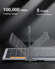 Picture of ProtoArc Foldable Bluetooth Keyboard, XK01 Folding Wireless Portable Keyboard with Numeric Keypad, Full-Size Travel Keyboard for iPad Tablet Smartphone Laptop PC Windows iOS Android, Black Silver