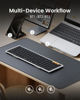Picture of ProtoArc Foldable Bluetooth Keyboard, XK01 Folding Wireless Portable Keyboard with Numeric Keypad, Full-Size Travel Keyboard for iPad Tablet Smartphone Laptop PC Windows iOS Android, Black Silver