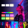 Picture of Fugetek RGB LED Video Light with Flexible Desktop Tripod, 77 RGB Beads, Wired Controller, USB Powered, Portable, 3200k-6500k, Streaming, TIK Tok, Photography